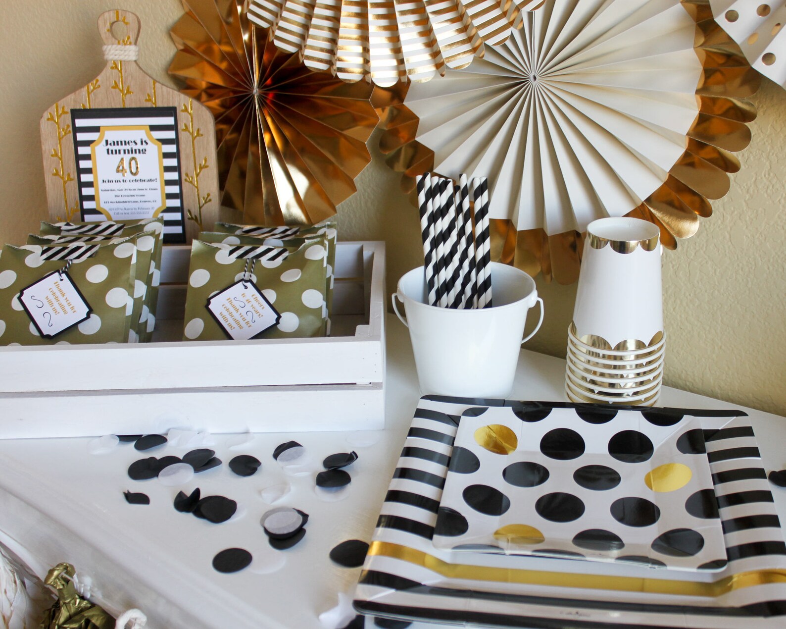 Black and Gold Striped Dinner Plates / Stylish Design Plates / Etsy