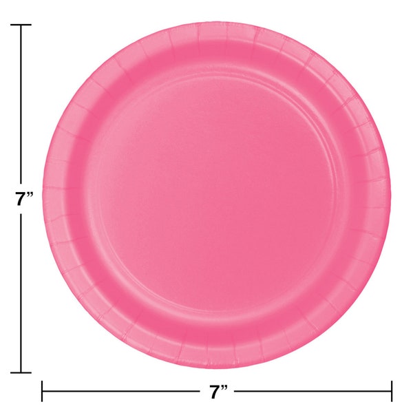 Candy Pink Small Plates / Pink Paper Plates / Pink Small Plate / Baby Shower Paper Plate / Bridal Shower Paper Plate