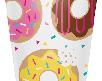 Sprinkle Donut Party Cups / Donut Birthday / Donut Baby Shower / Sprinkles / Donuts with Dads / Donuts with Grownups / Donut Party / Bakery