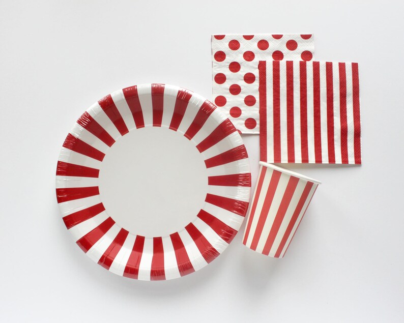 Red Polka Dot Favor Bag Red Favor Bag Red Treat Bag 12 bags 7 x 4.75