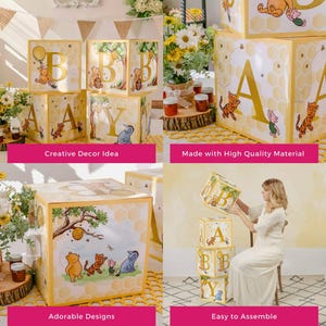 Winnie-the-Pooh Bear Baby Block Boxes