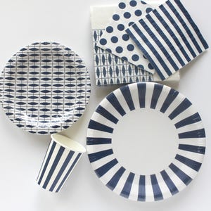 Cloth Napkins - Chippendale Border Navy  Set of 2 main image 1