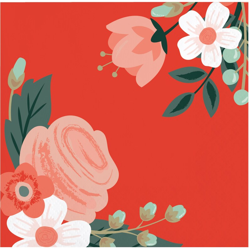 Floral Napkins Floral Decor Garden Party Napkins Bridal Shower Napkin Flower Napkin Tea Party Rustic Wedding