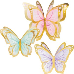 Elegant Butterfly Centerpieces for Tea Parties and Girl Birthdays / Butterfly Baby Shower / One Little Butterfly / Butterfly Party Supplies