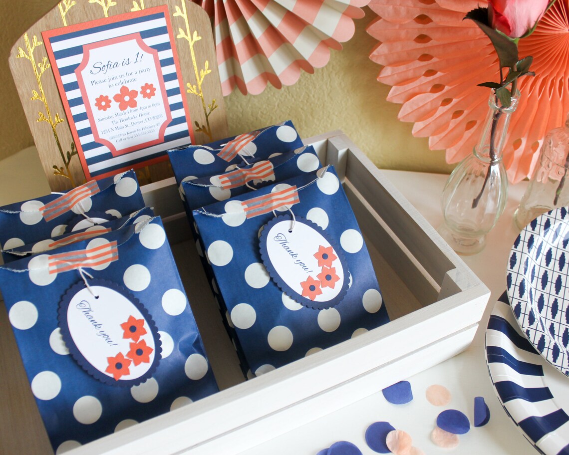 Yellow Striped Favor Bag / Yellow Favor Bag / Yellow Treat Bag Etsy