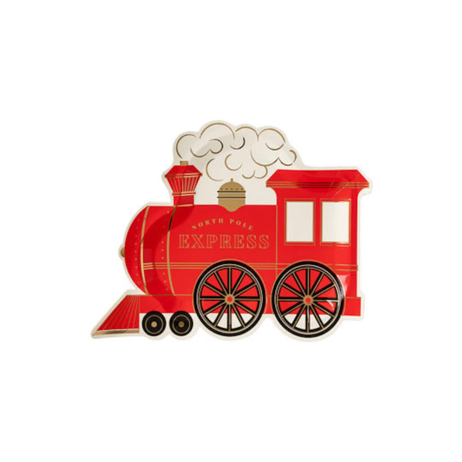 North Pole Express Plates / Train Shaped Plates / Christmas Etsy