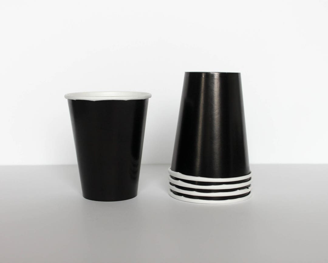 Black Cups / Black Party Cups / Black Paper Cups / Halloween Cups