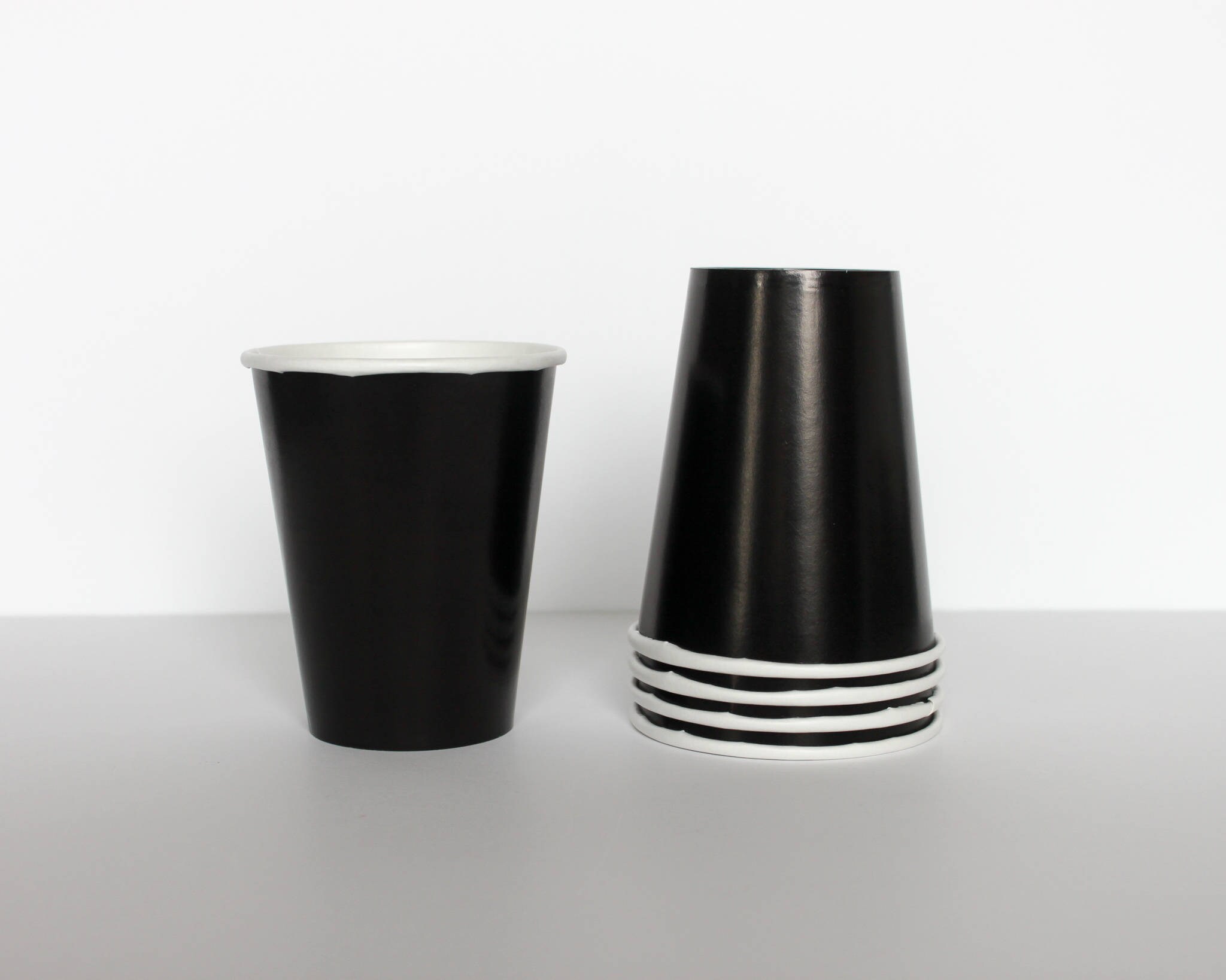 Black Cups / Black Party Cups / Black Paper Cups / Halloween Etsy