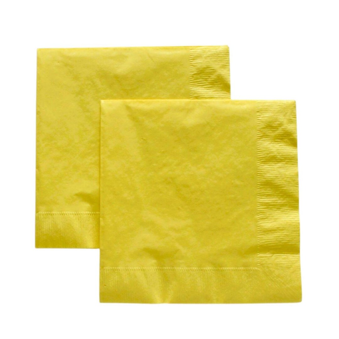 Yellow Napkins / Yellow Large Napkins / Yellow Party Napkins / Yellow ...