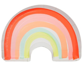 Rainbow Plates /Rainbow Paper Plate / Rainbow Shaped Party Plates / Rainbow Party Plate / Rainbow Party / Somewhere Over the Rainbow