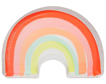 Rainbow Plates /Rainbow Paper Plate / Rainbow Shaped Party Plates / Rainbow Party Plate / Rainbow Party / Somewhere Over the Rainbow