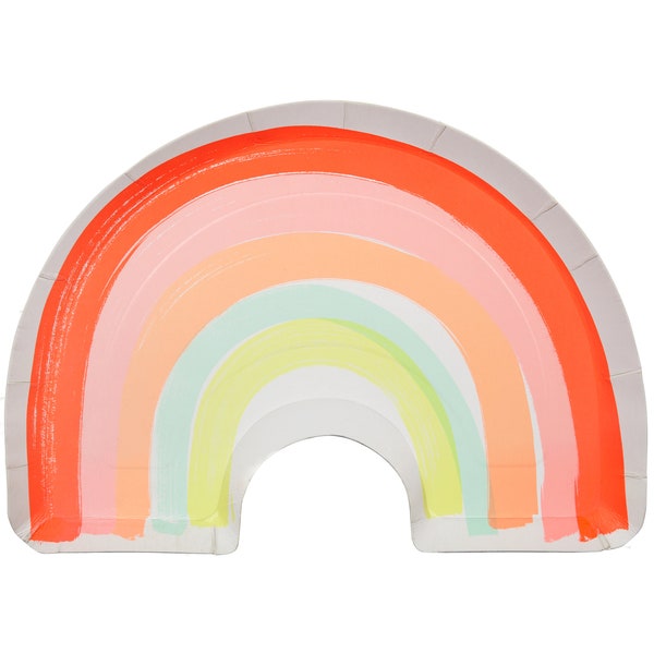 Rainbow Plates /Rainbow Paper Plate / Rainbow Shaped Party Plates / Rainbow Party Plate / Rainbow Party / Somewhere Over the Rainbow