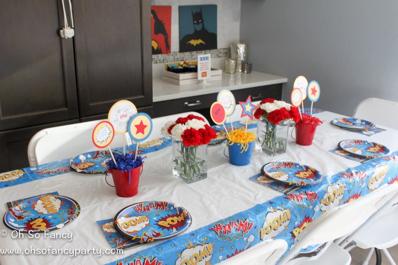 Superhero Napkins / Superhero Party Napkins/ Superhero Party / Etsy