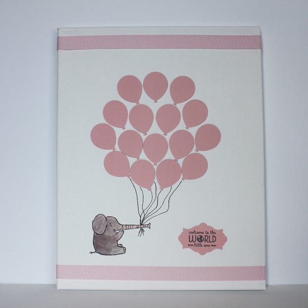 Baby Shower Guestbook Elephant Balloons Etsy