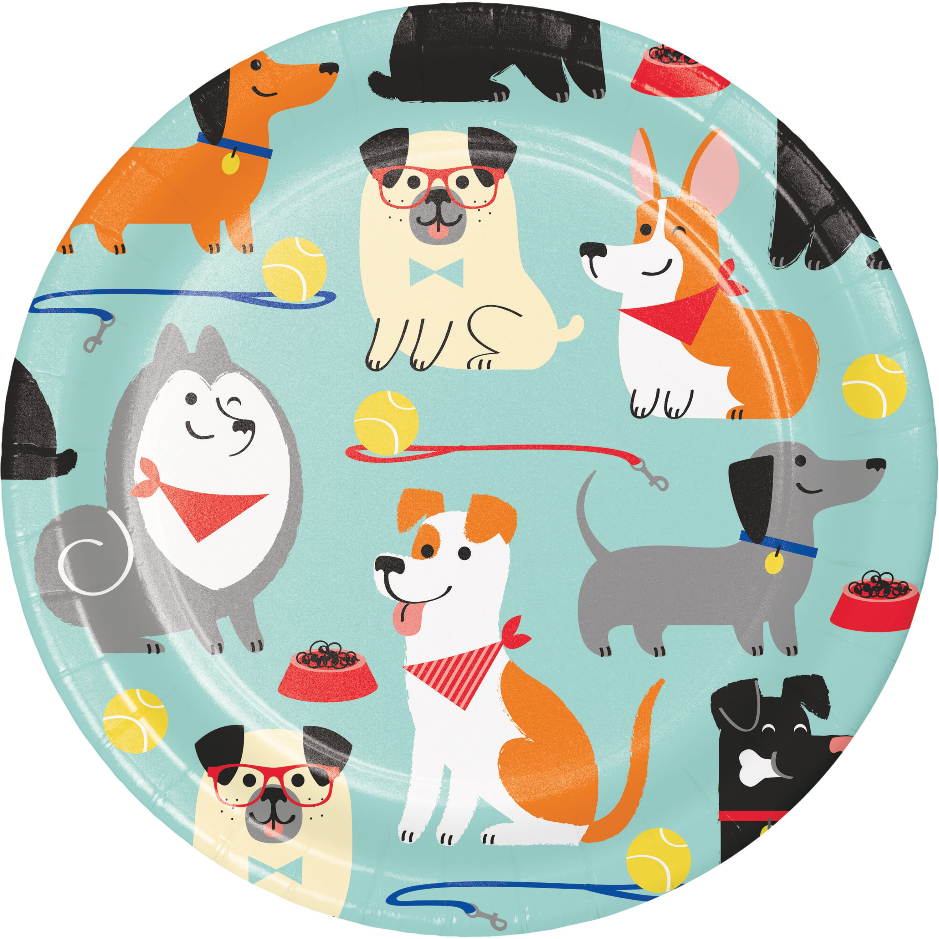 Dog Party Plates / Dog Paper Plate / Dog Small Plate / Dog Etsy