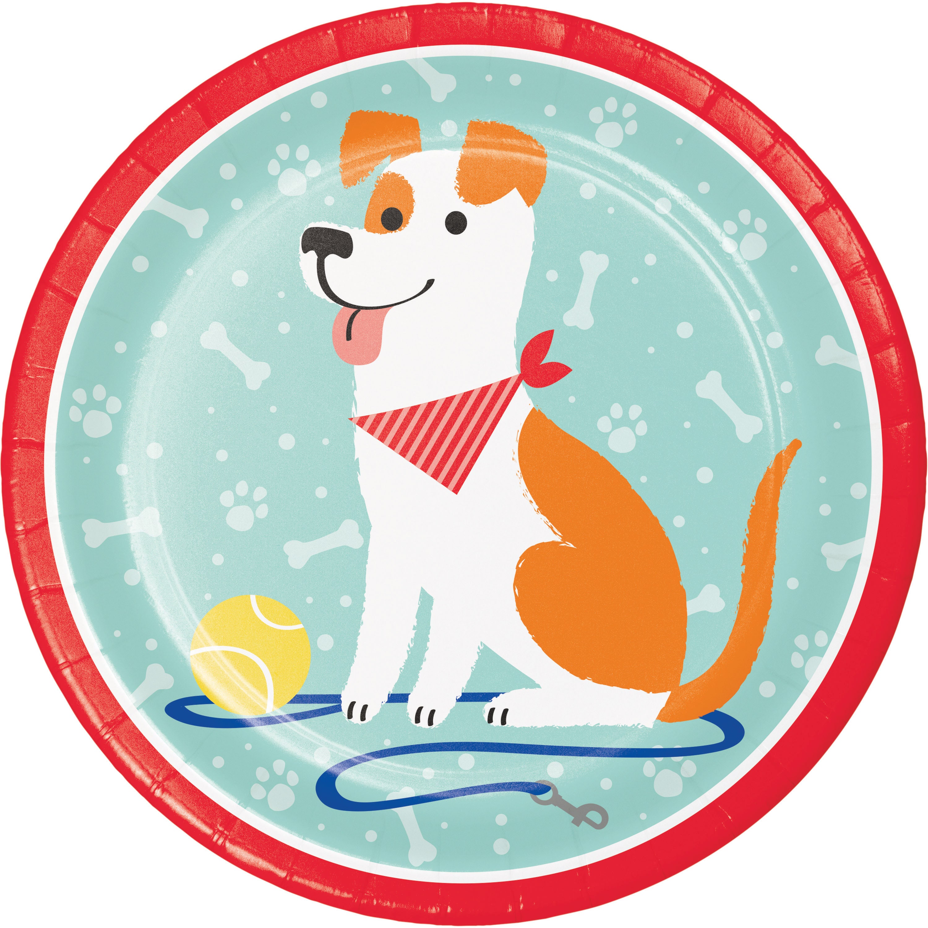 Dog Party Plates Dog Paper Plate Dog Dinner Plate Dog Pawty Doggie Pawty Doggie Birthday Dog Party Puppy Party Puppy Plate
