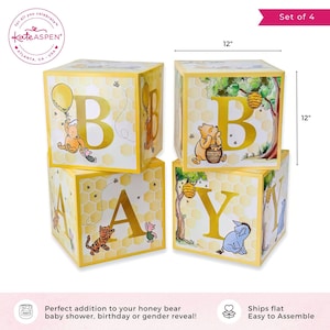 Winnie-the-Pooh Bear Baby Block Boxes