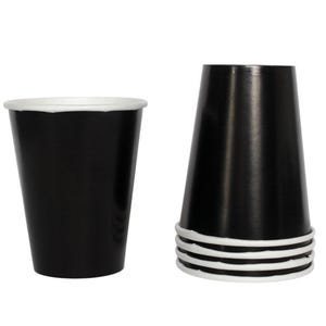 Black Cups / Black Party Cups / Black Paper Cups / Halloween Cups / Halloween Party / Halloween