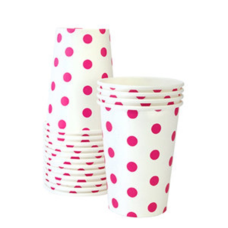 Pink Plates Pink Dessert Plates Pink Paper Plate Bright Pink Plate Pink Party Plates Pink Small Plate