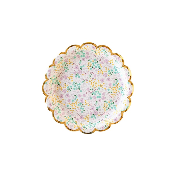 Ditsy Floral Pastel Plates / Floral Dessert Plates / Easter Brunch Plates / Mother's Day Plates / Bridal Shower Plates / Spring Party Plate