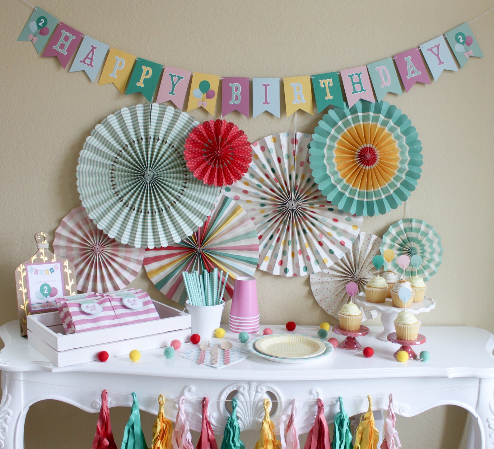Mint Green Dinner Plates / Mint Tableware / Mint Striped Party Etsy