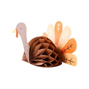 Honeycomb Turkey Centerpieces / Turkey Decorations / Thanksgiving Table Decor / Friendsgiving Decorations / Thanksgiving Kids Table Decor