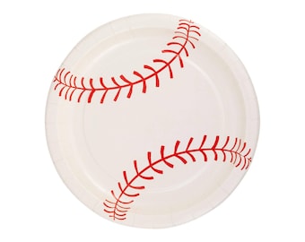 Baseball Paper Plate for Birthdays or Team Celebrations | Party Supplies | Tableware | Celebration Decor