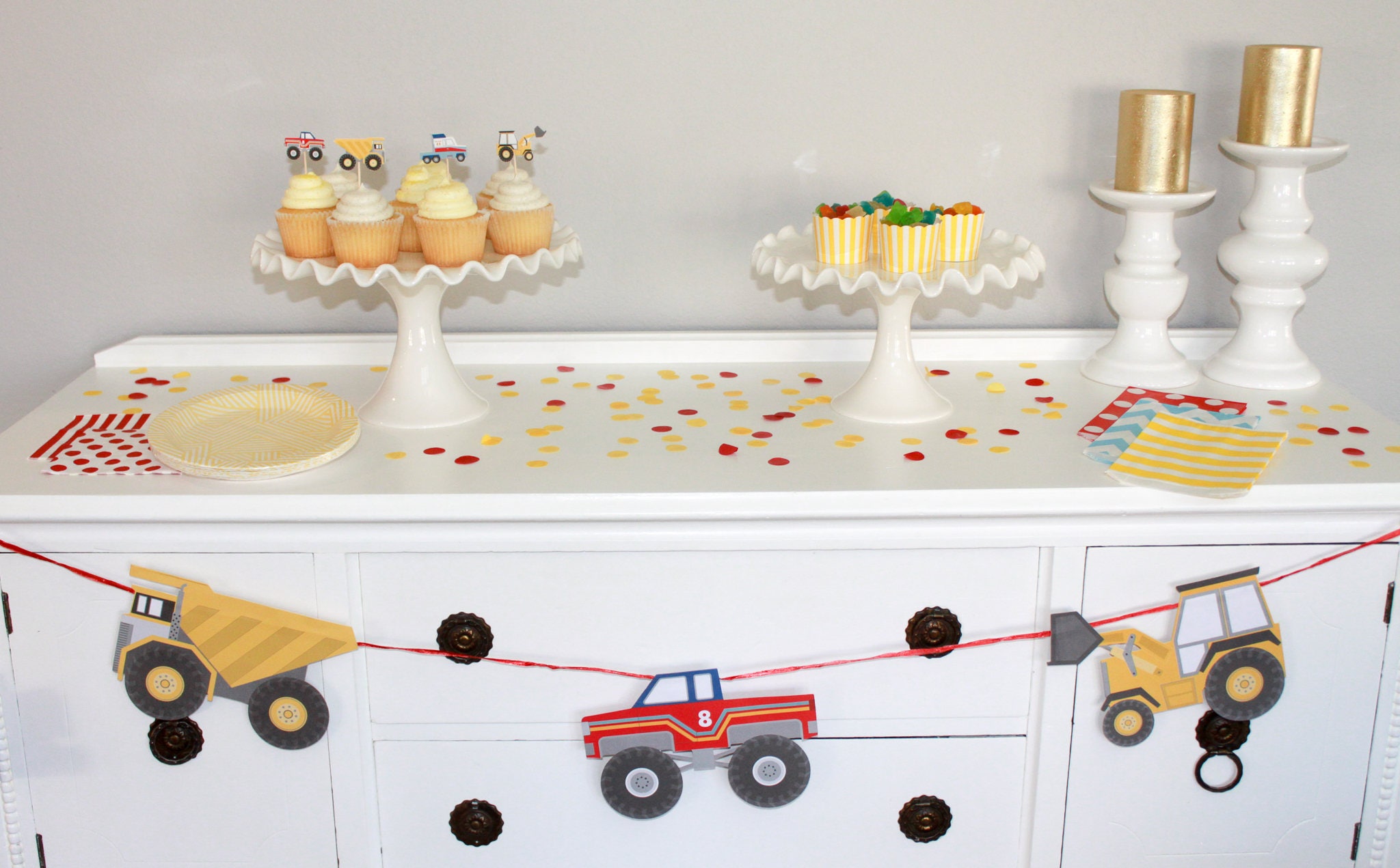 Yellow Striped Favor Bag / Yellow Favor Bag / Yellow Treat Bag Etsy