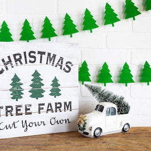 Felt Christmas Tree Garland / Felt Tree Garland / Christmas Tree Garland / Holiday Garland / Holiday Decorations / Holiday Decor