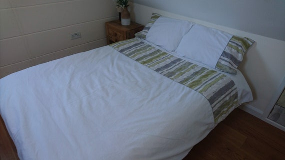 Double King Size Duvet Cover With Zip Closure Opens Up On Etsy