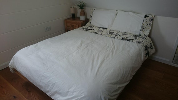 Single Double King Size Duvet Cover With Zip Closure Etsy