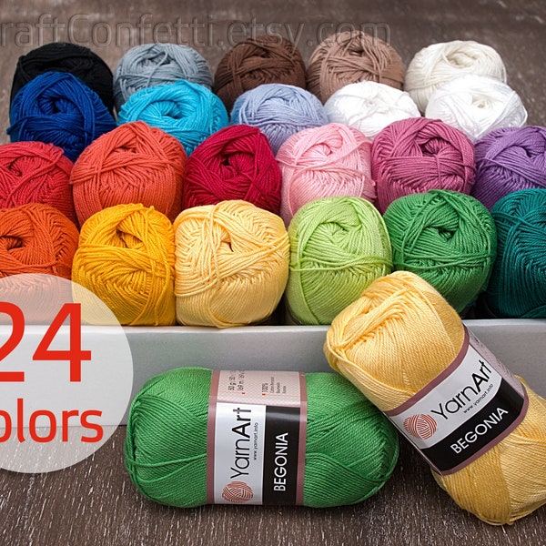 Mercerized cotton yarn 50g ball, Summer knitting yarn, Crochet cotton yarn, Knitting supplies, Baby clothes Soft cotton yarn / 169 meters