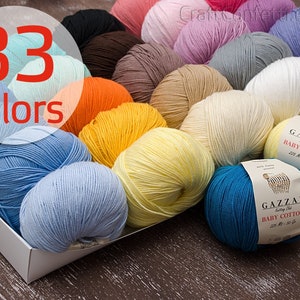 Baby cotton yarn Crochet yarn Soft cotton yarn Knitting supplies Quality yarn Crochet cotton yarn Knit yarn Baby clothes Baby yarn 50g ball