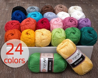 Buy Mercerized Cotton Yarn 50g Ball, Summer Knitting Yarn, Crochet
