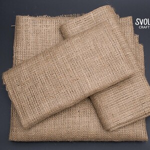 Jute fabric by the yard, Natural sackcloth, Organic jute sheet, Burlap fabric, Jute material for home decor, Bags / Sold by half yard image 6