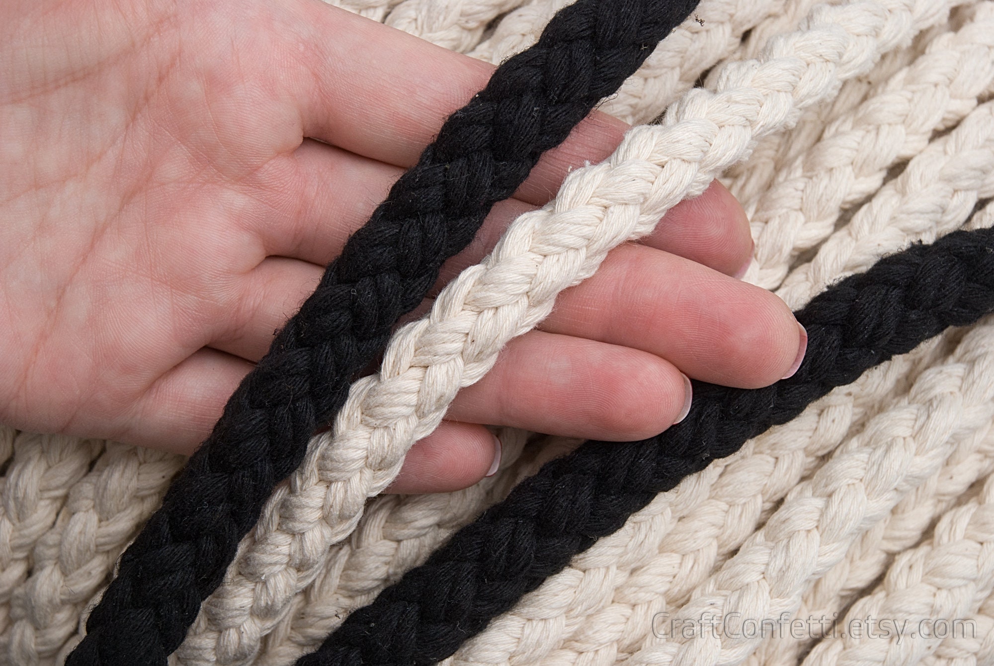 1/4 Twisted Cotton Rope Kit - Grayscale