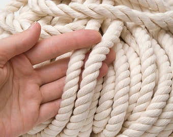 Natuurlijk gedraaid katoenen koord 3 mm 300 m voor macramé en haken