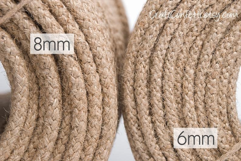 10mm Braided Jute Rope Burlap Jute Rope Natural Jute Rope Etsy
