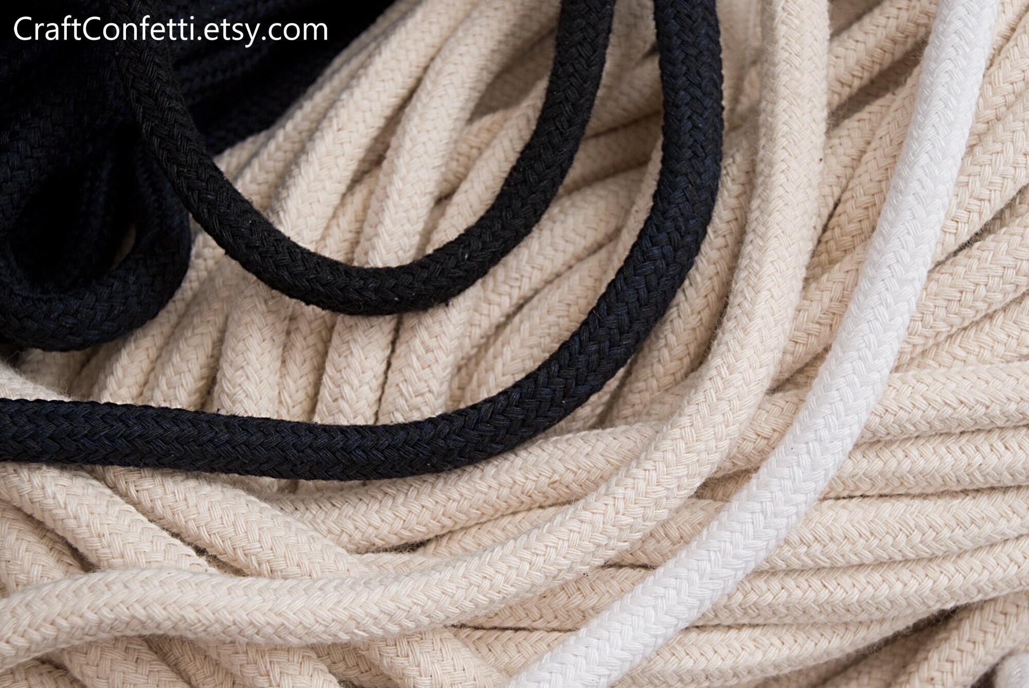 Cuerda de algodón gruesa de 10 mm30 pies, Cuerda trenzada, Cordón