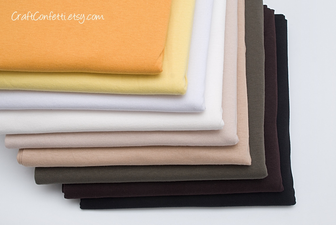 Gray jersey knit fabric by the yard 0.5yard Cotton fabric for Etsy