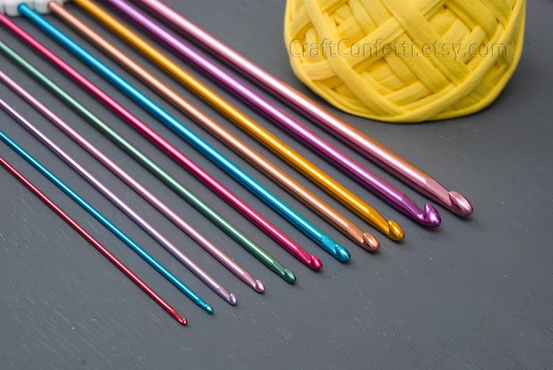 Tunisian/afghan Hook Set of 11 Crochet Hooks From 2 Mm to 8 Etsy