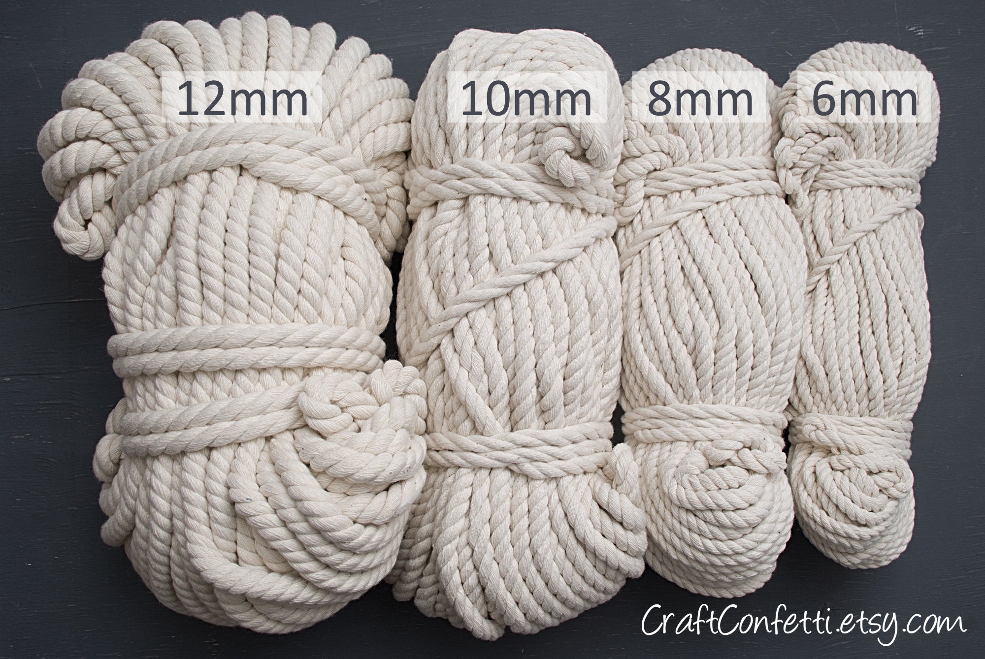 14mm Nautical Rope 5tards, Beige Cotton Rope, Natural Color Cord Twisted  Thick Rope Decoration Rope Craft Supplies Nautical Decor / 5yd4.6m -   Israel