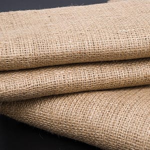 Jute fabric by the yard, Natural sackcloth, Organic jute sheet, Burlap fabric, Jute material for home decor, Bags / Sold by half yard image 5