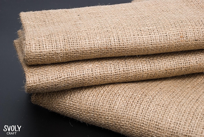 Jute fabric by the yard, Natural sackcloth, Organic jute sheet, Burlap fabric, Jute material for home decor, Bags / Sold by half yard image 5