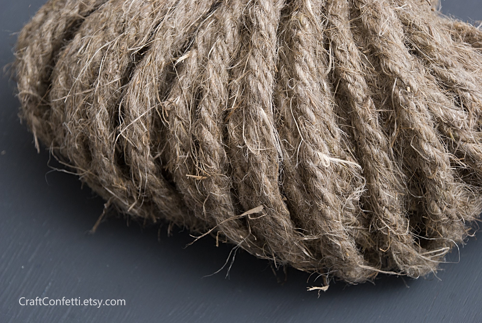 8mm Natural Linen hemp rope Beach wedding decor Plain cord Etsy