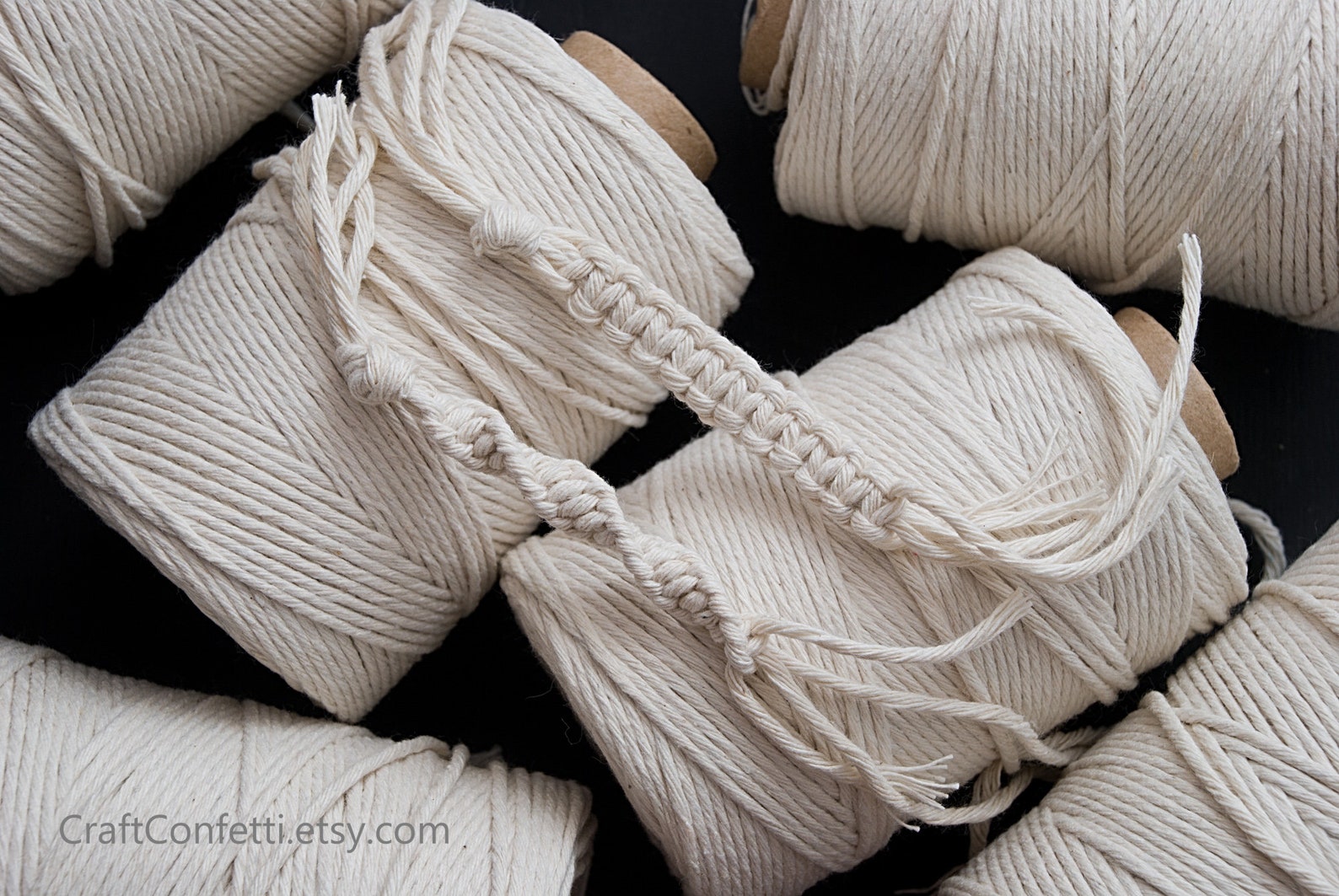 Cotton twine 200g Single strand cotton twine Macrame string Etsy