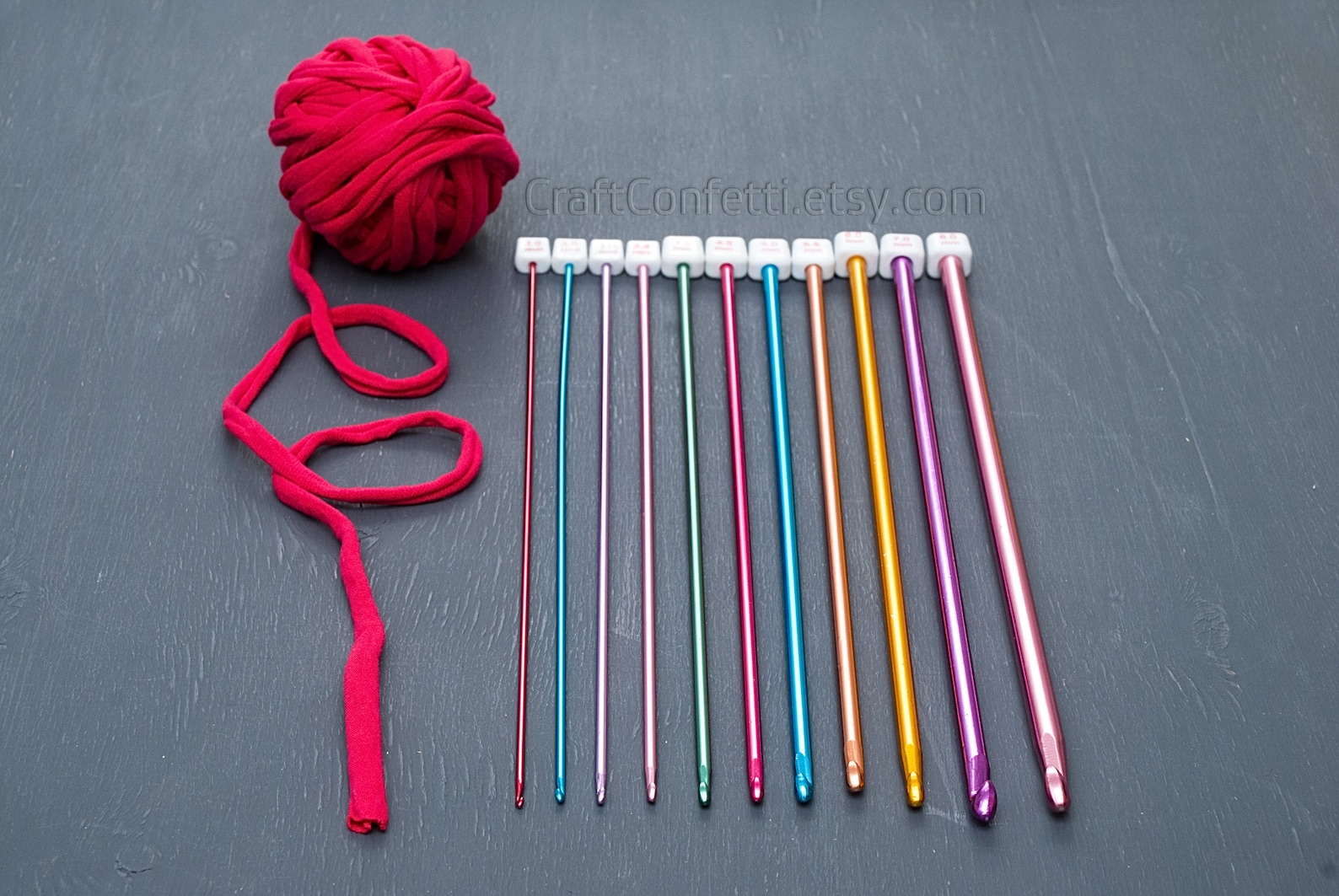 Tunisian/Afghan hook Set of 11 crochet hooks from 2 mm to 8 Etsy