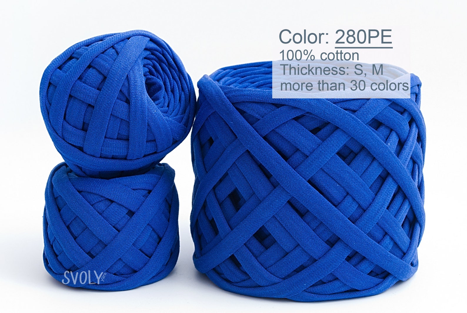 Royal blue tshirt yarn Blue tshirt yarn Spaghetti yarn Wall Etsy