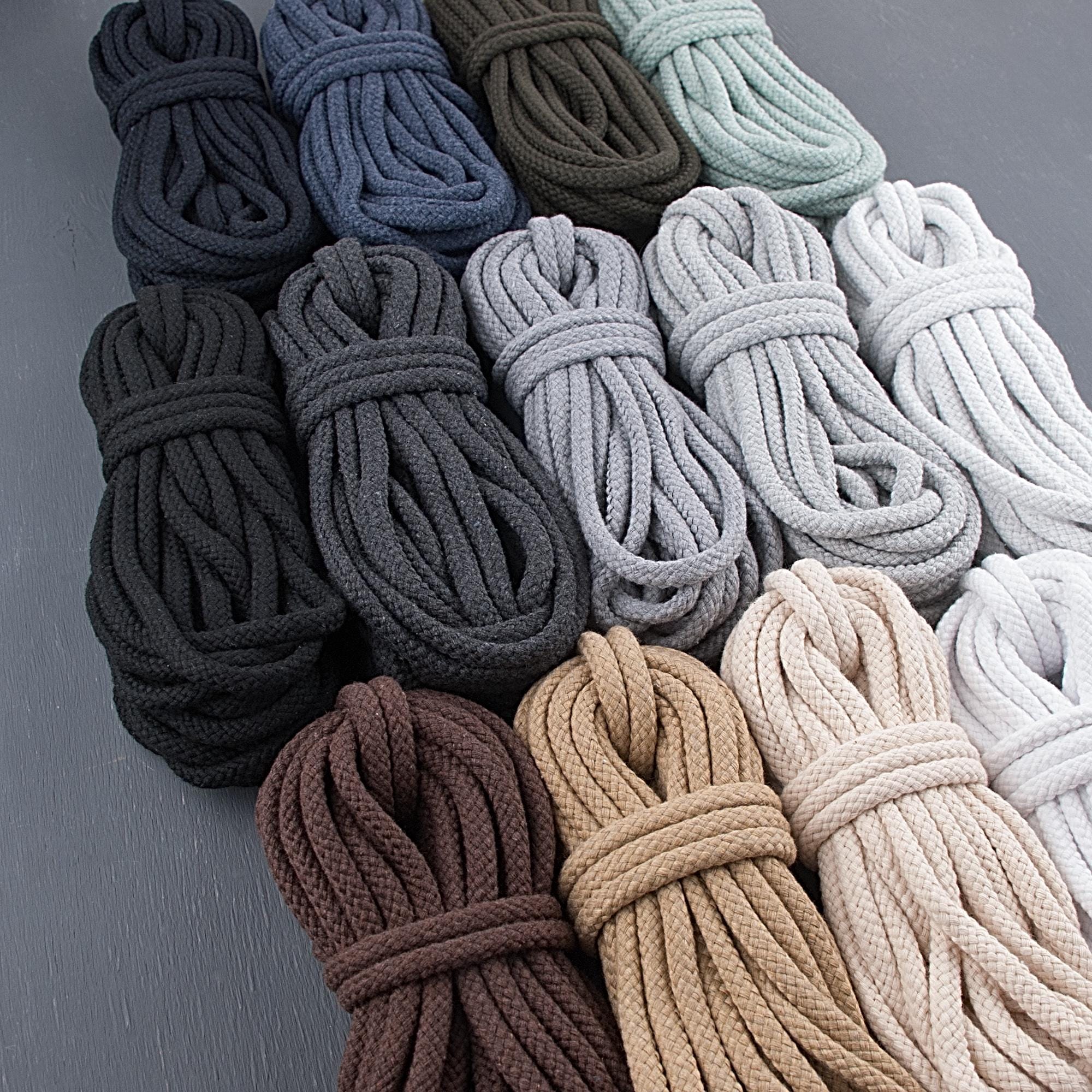 8mm Blue Braided Cotton Rope for Crafting, Home Decoration, Macrame ...