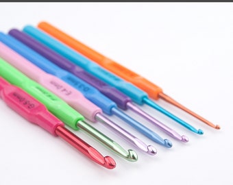 Crochet hook set 2-5mm, Ergonomic crochet hooks, Crochet gift, Crochet supplies and tools, Сrochet accessories gift